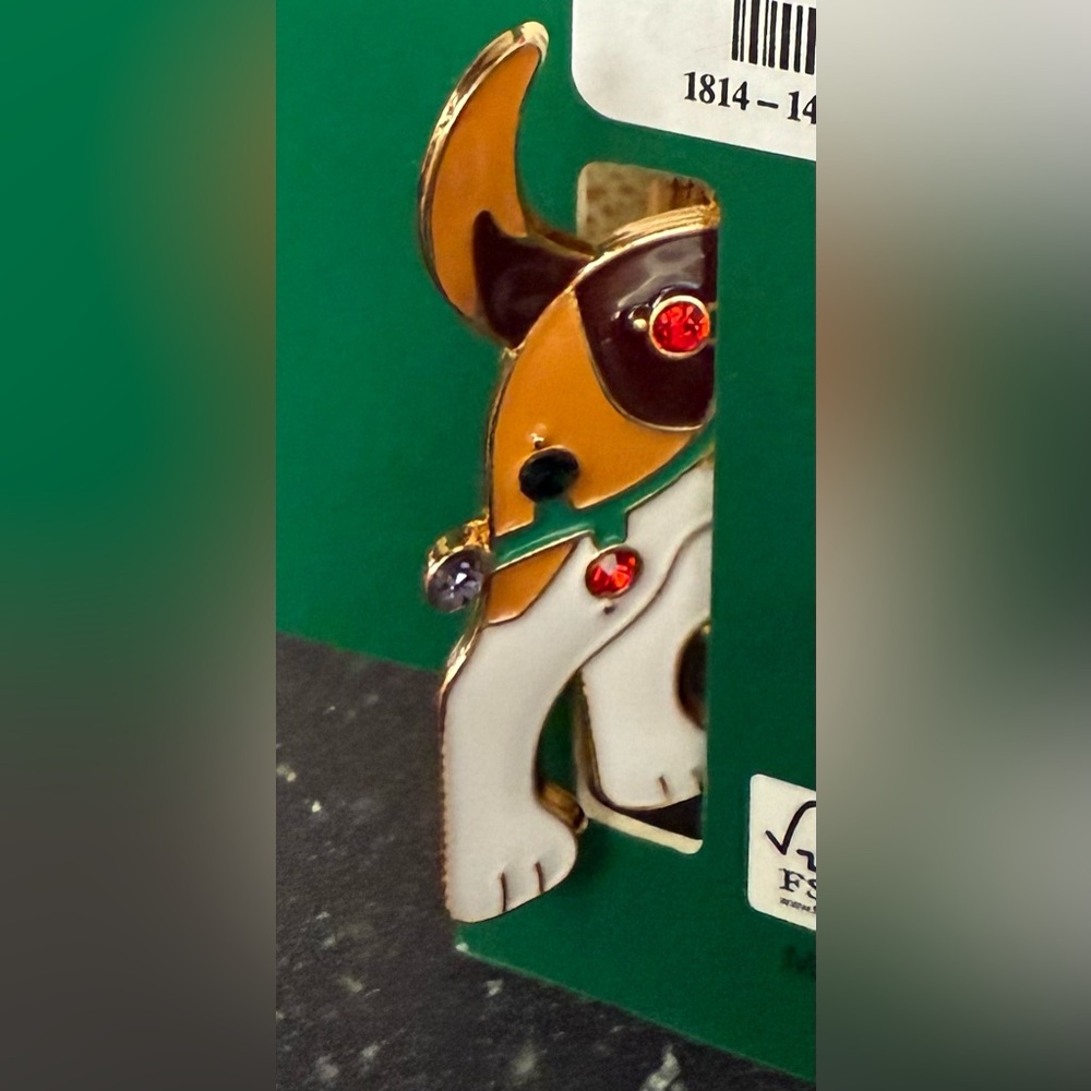 Absolutely Adorable Piper K Holiday Beagle Hair Clip- NWT - Picture 3 of 4